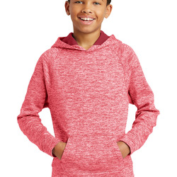 Sport Tek Youth PosiCharge ® Electric Heather Fleece Hooded Pullover - S