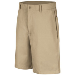 Men's Extended Sizes Cotton Casual Plain Front Shorts