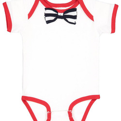 Baby Rib Infant Bow Tie Bodysuit