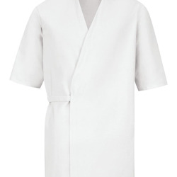 Men's Collarless Poplin Butcher Wrap