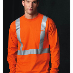 Unisex USA-Made High Visibility Long Sleeve Pocket T-Shirt