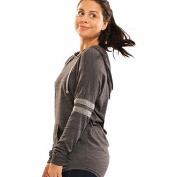 Women's Triblend Hooded Long Sleeve T-Shirt