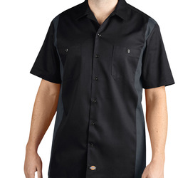 Men's Two-Tone Short-Sleeve Work Shirt