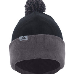 Knit Fold-Over Pom-Pom Beanie