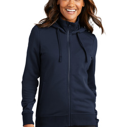 Ladies Smooth Fleece Hooded Jacket