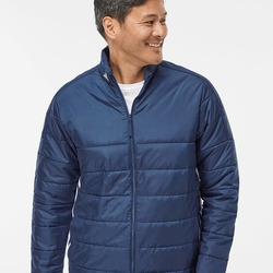 Men's 3 Stripe Puffer Full-Zip Jacket