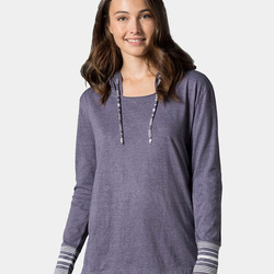 Women's Heathered Jersey Hooded Tunic