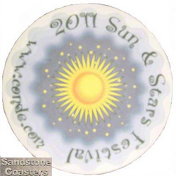 Round Sandstone Coaster (Sublimated)